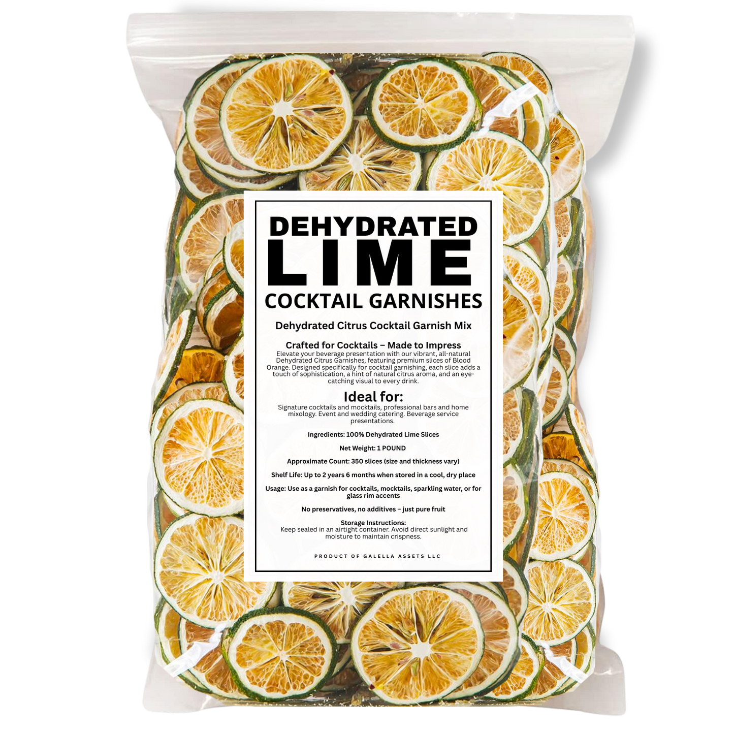 1 POUND – Dehydrated Lime Slices (Approx. 350 Slices)