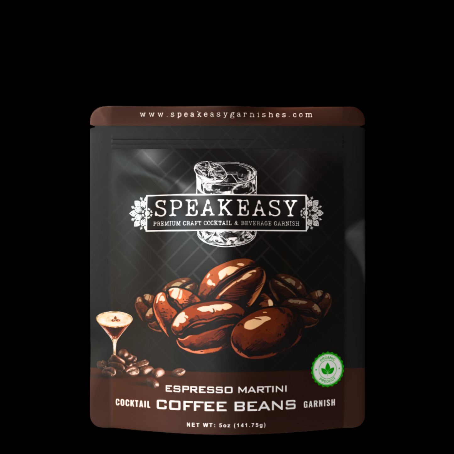 Speakeasy Espresso Martini Coffee Bean Garnishes — 5oz