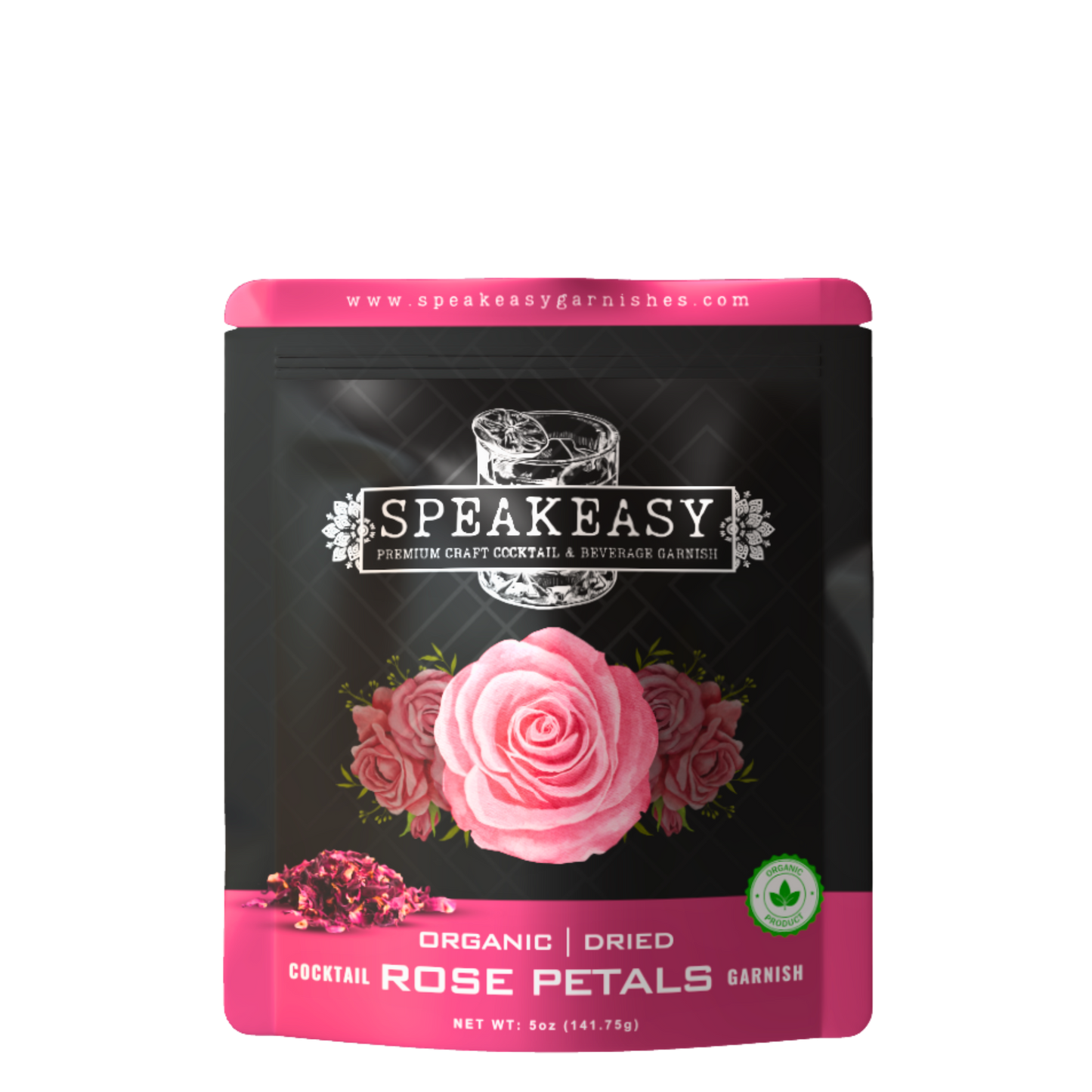 Speakeasy Premium Dried Rose Petal Garnishes — 5oz