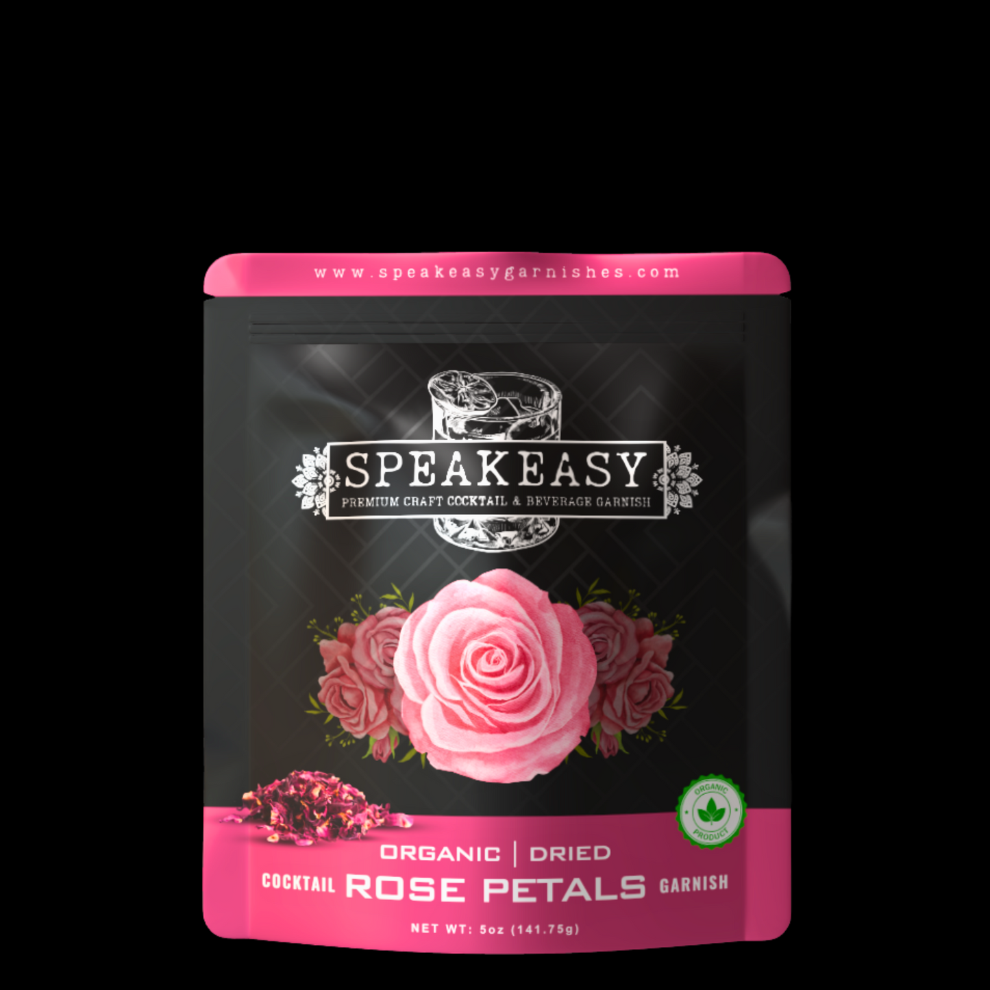 Speakeasy Premium Dried Rose Petal Garnishes — 5oz