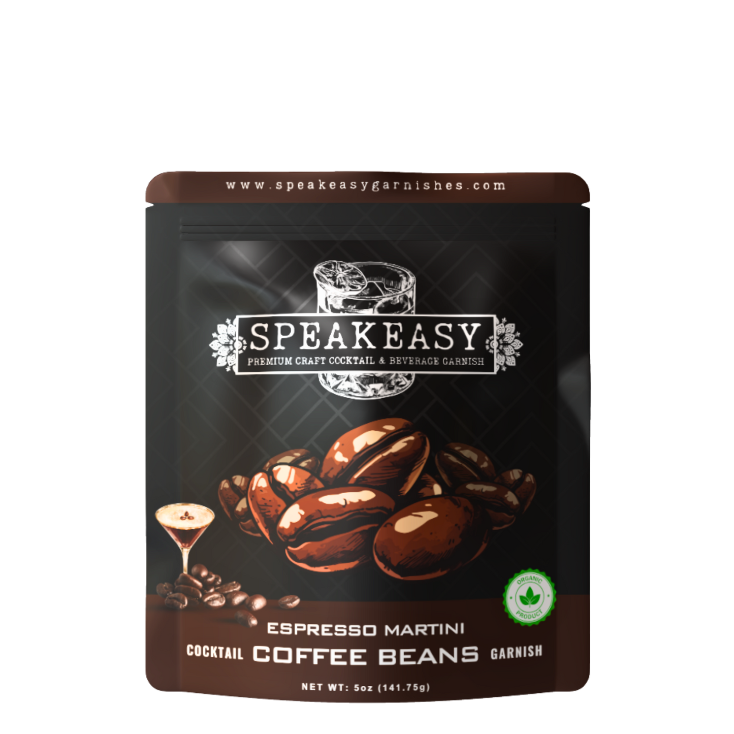 Speakeasy Espresso Martini Coffee Bean Garnishes — 5oz
