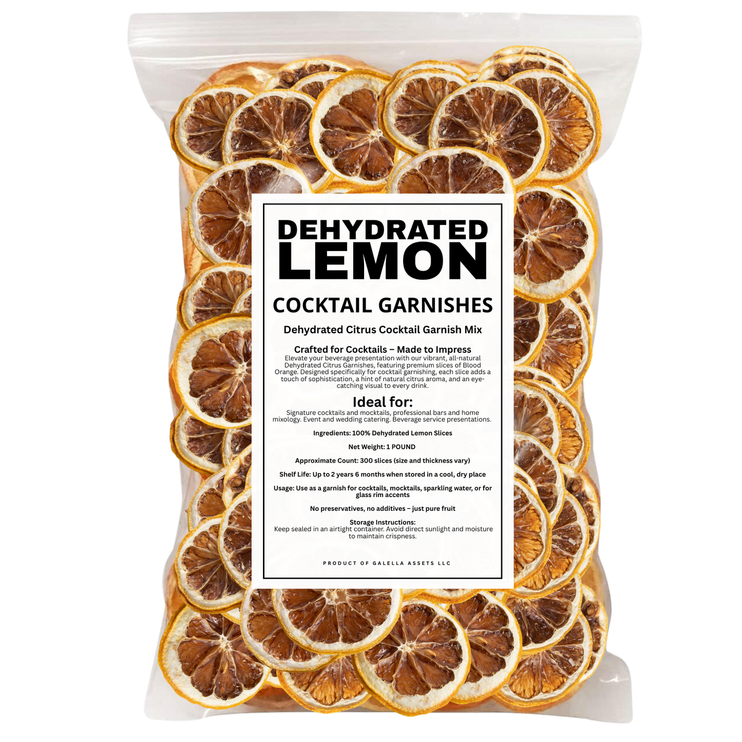 1 POUND – Dehydrated Lemon Slices (Approx. 300 Slices)