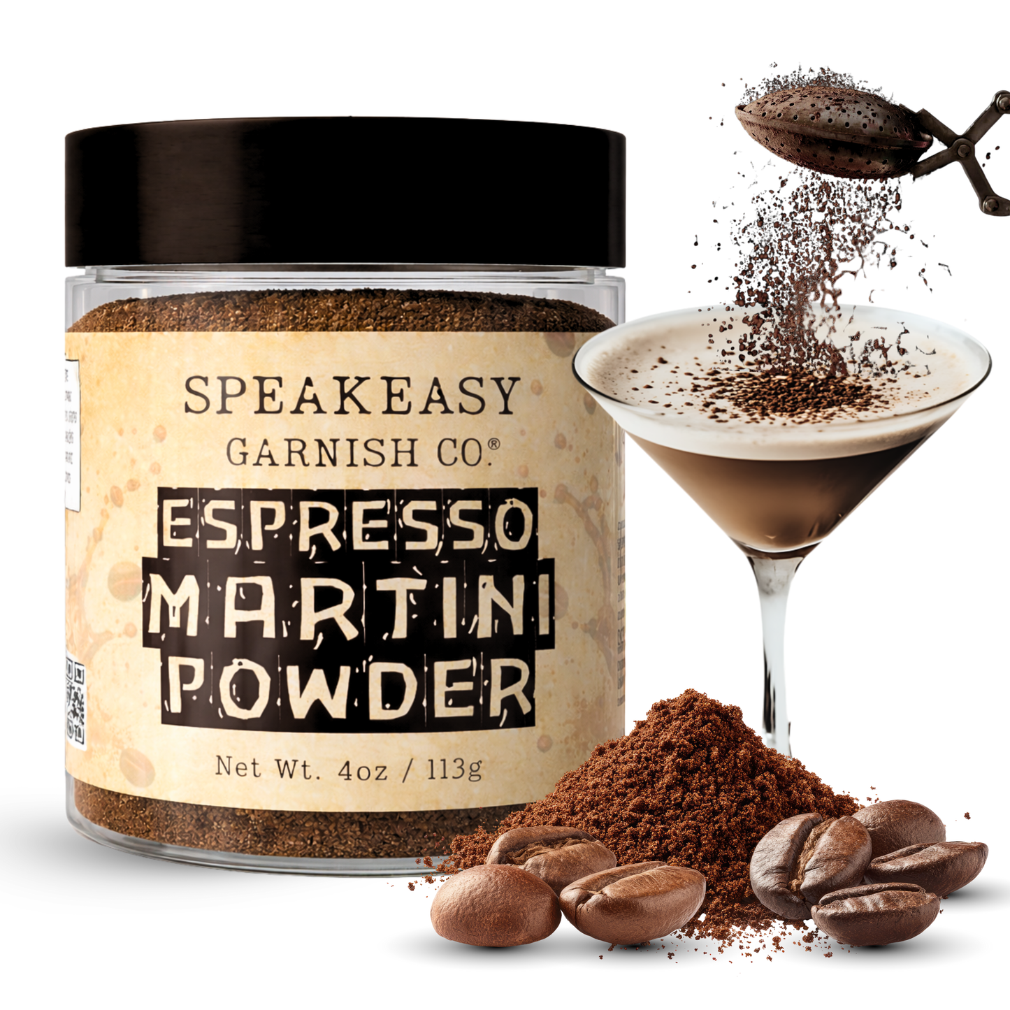 Speakeasy Garnish Co. Espresso Martini Powder – 4oz Jar