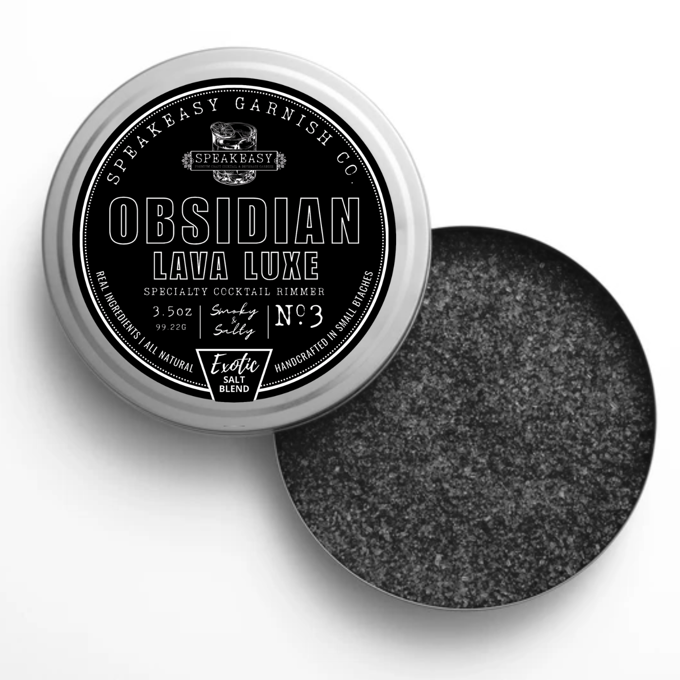 Speakeasy Obsidian Lava Luxe Cocktail Rimmer (Black Salt)