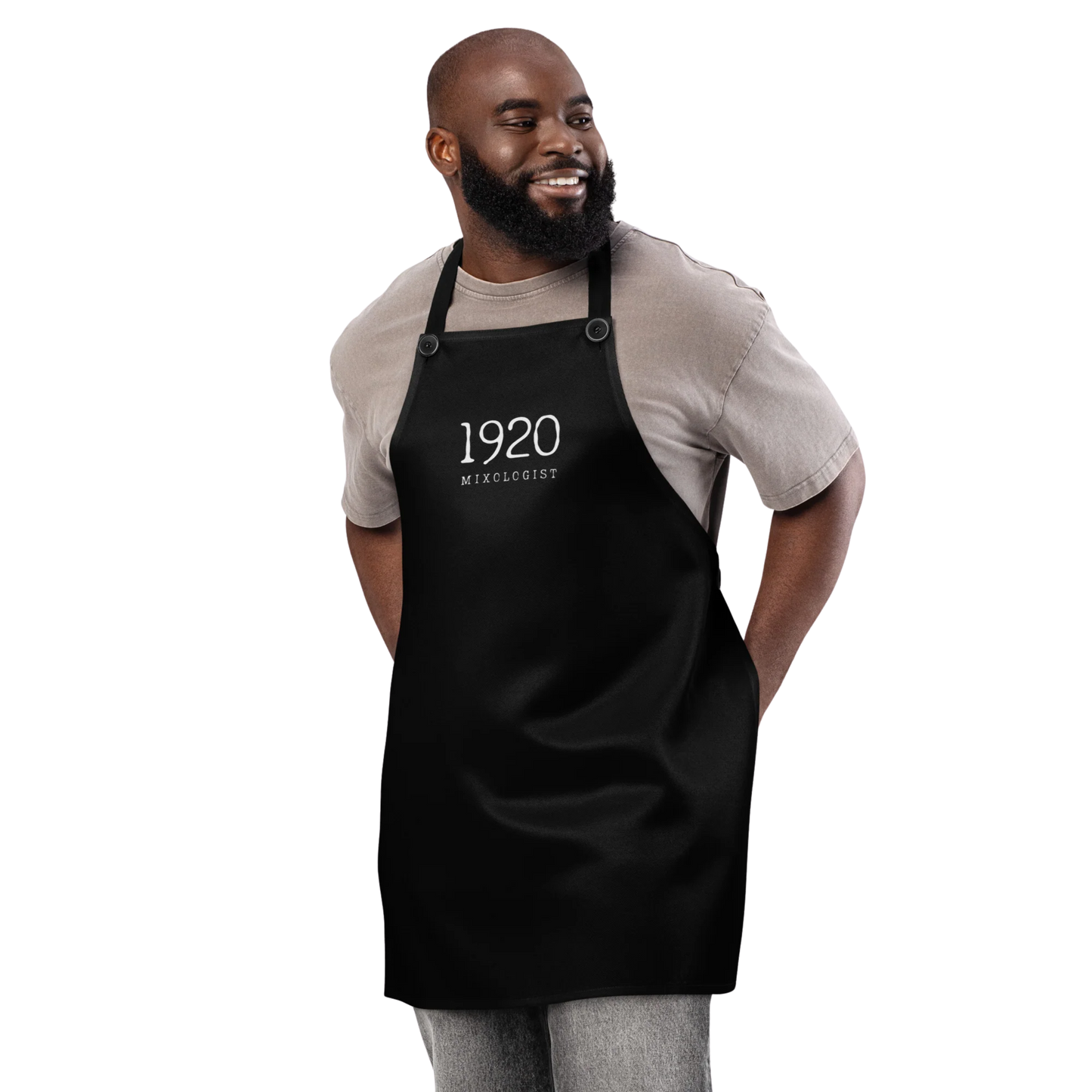 1920 Mixologist Bartender Apron (Black)