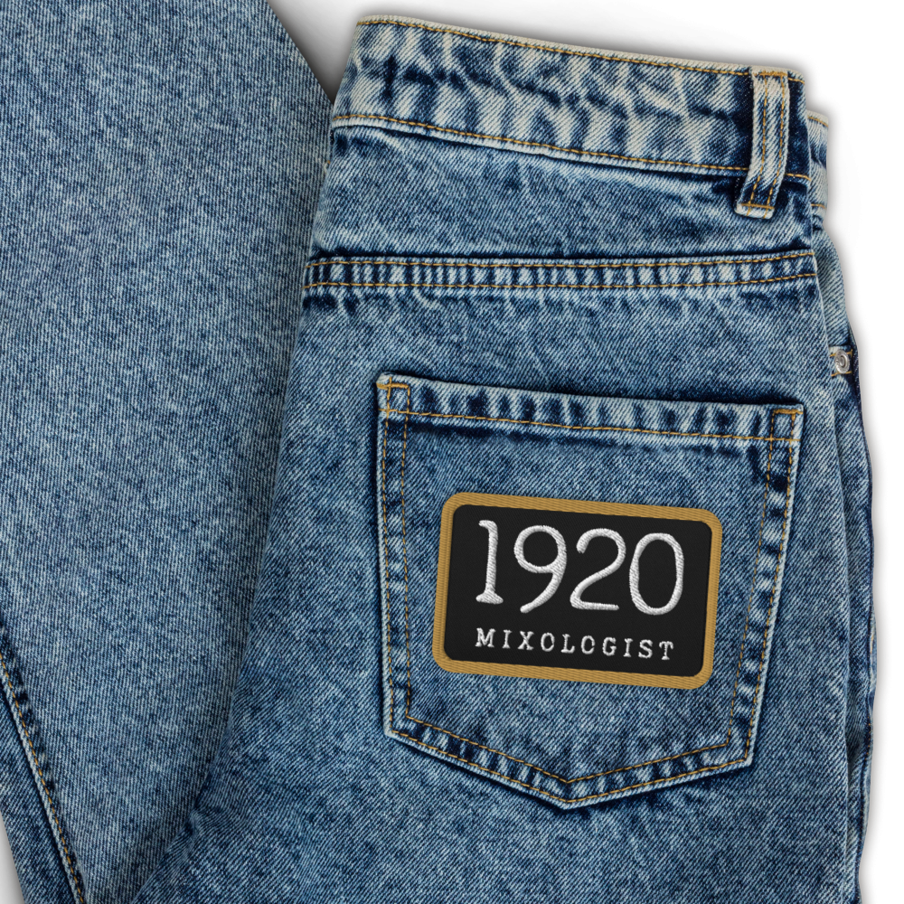 1920 Mixologist Black & Gold Embroidered Patch