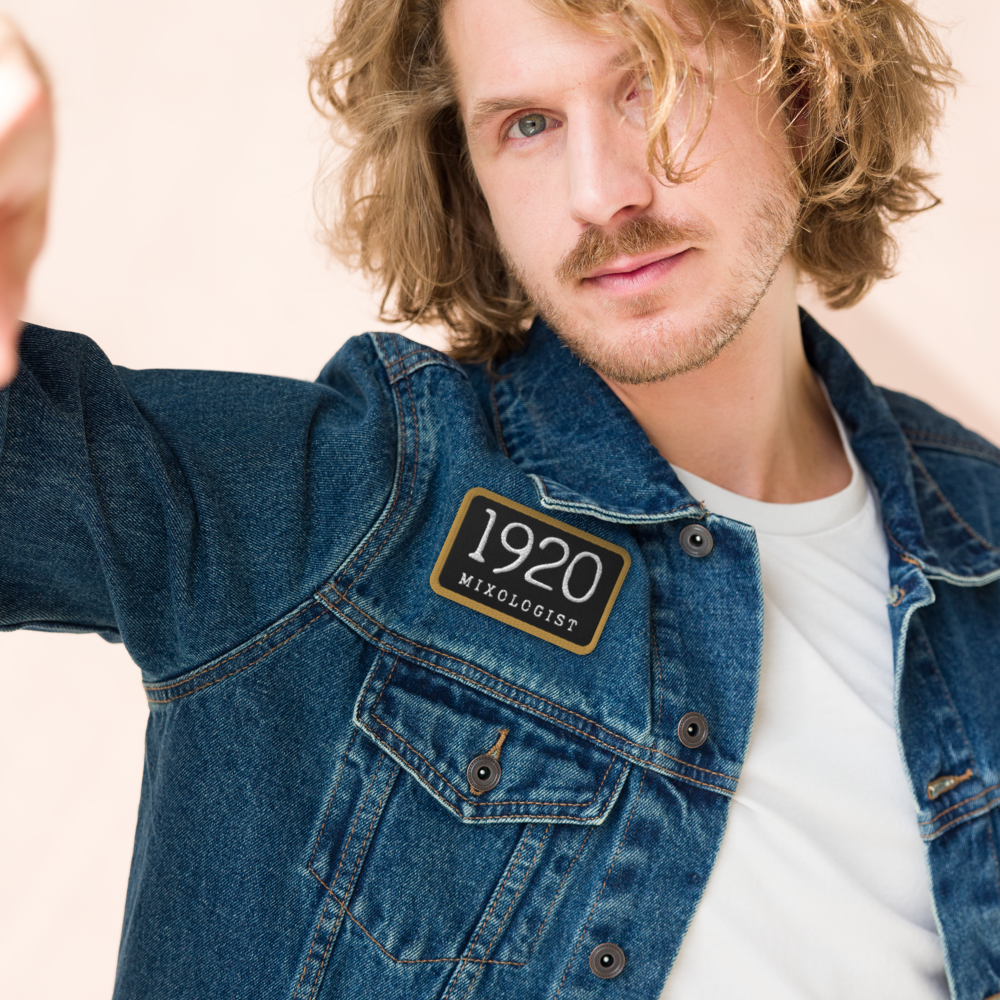 1920 Mixologist Black & Gold Embroidered Patch
