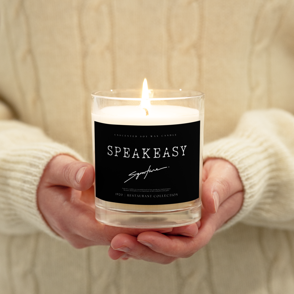 Speakeasy Signature Restaurant Table Candle (Unscented)