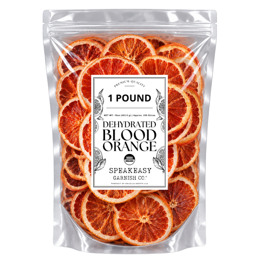 Dehydrated Blood Orange Cocktail Garnish, 1 lb (Approx. 250 Slices)