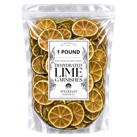 Cocktail Garnish 1 POUND – Dehydrated Lime Slices (Approx. 350 Slices)