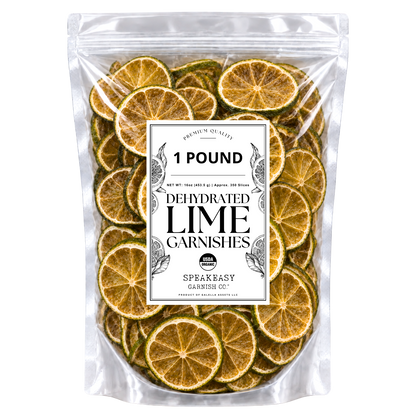 Cocktail Garnish 1 POUND – Dehydrated Lime Slices (Approx. 350 Slices)