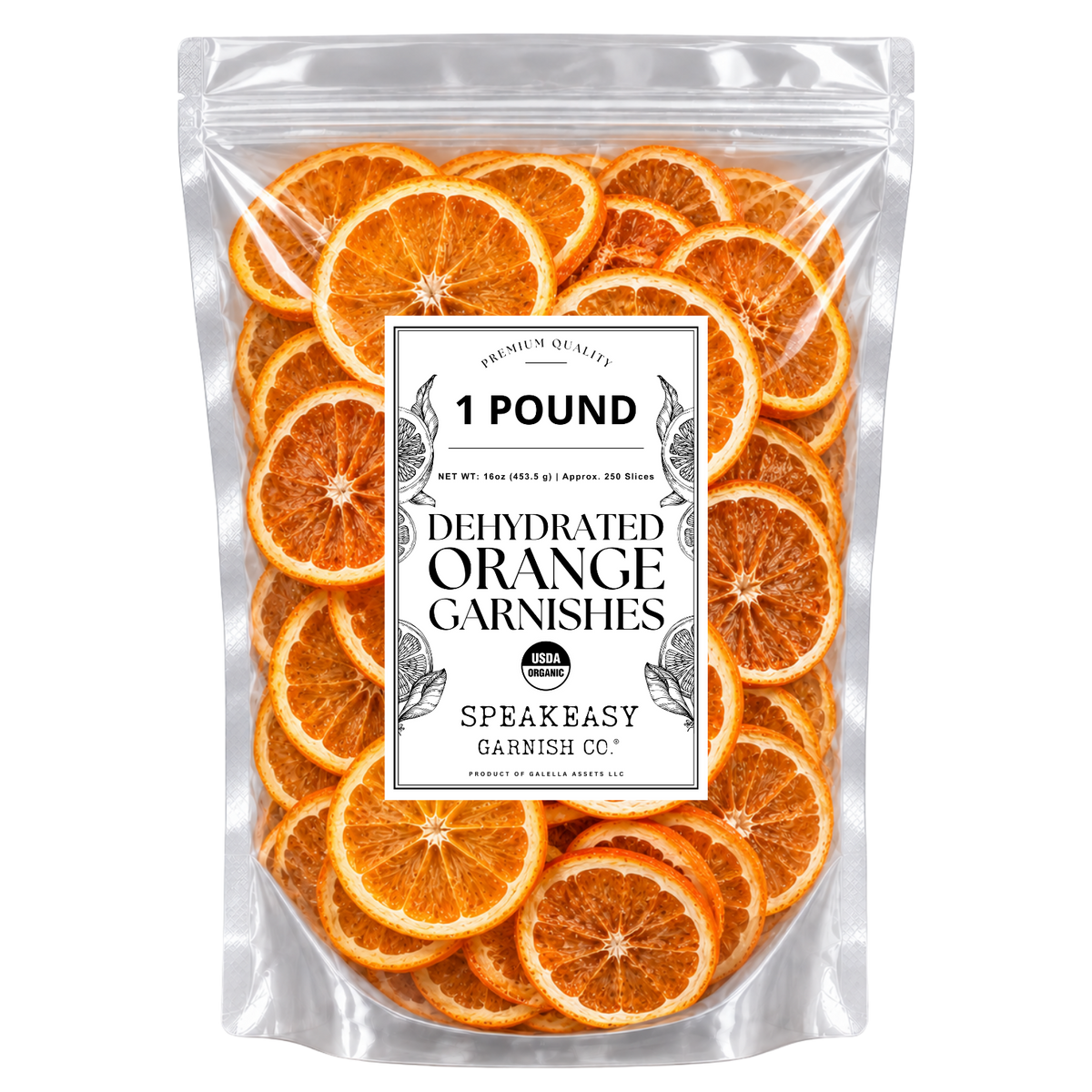 Dehydrated Orange Cocktail Garnish, 1 lb (Approx. 250)