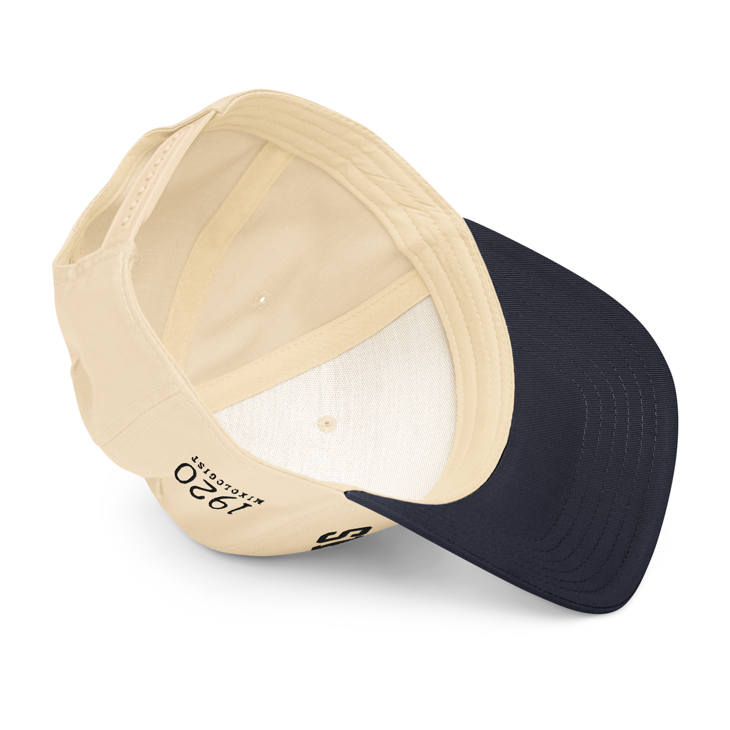 Speakeasy Off White & Black 5 panel Upside Down cap