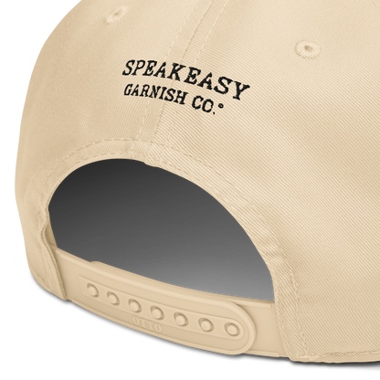 Speakeasy Off White & Black 5 panel Upside Down cap