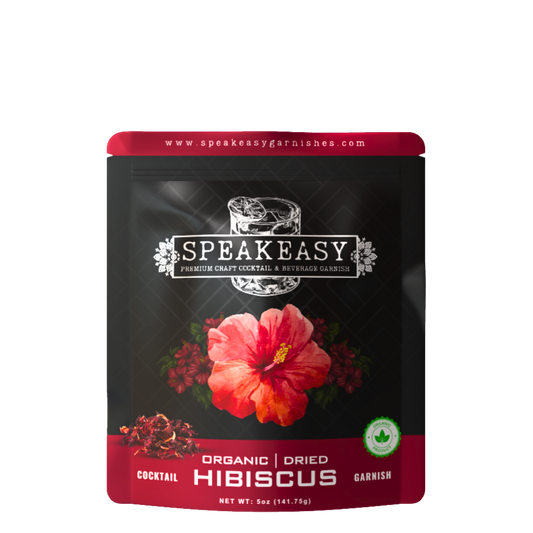 Speakeasy Premium Dried Hibiscus Flower Garnishes — 5oz