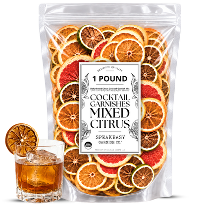 Dehydrated Mixed Citrus Cocktail Garnish, 1 lb (Approx. 250 Slices)