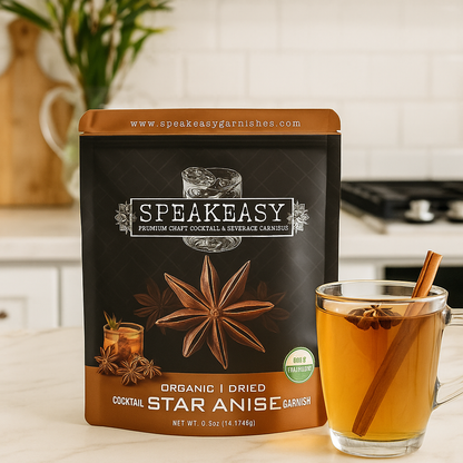 Speakeasy Premium Dried Star Anise Garnish — 0.5oz