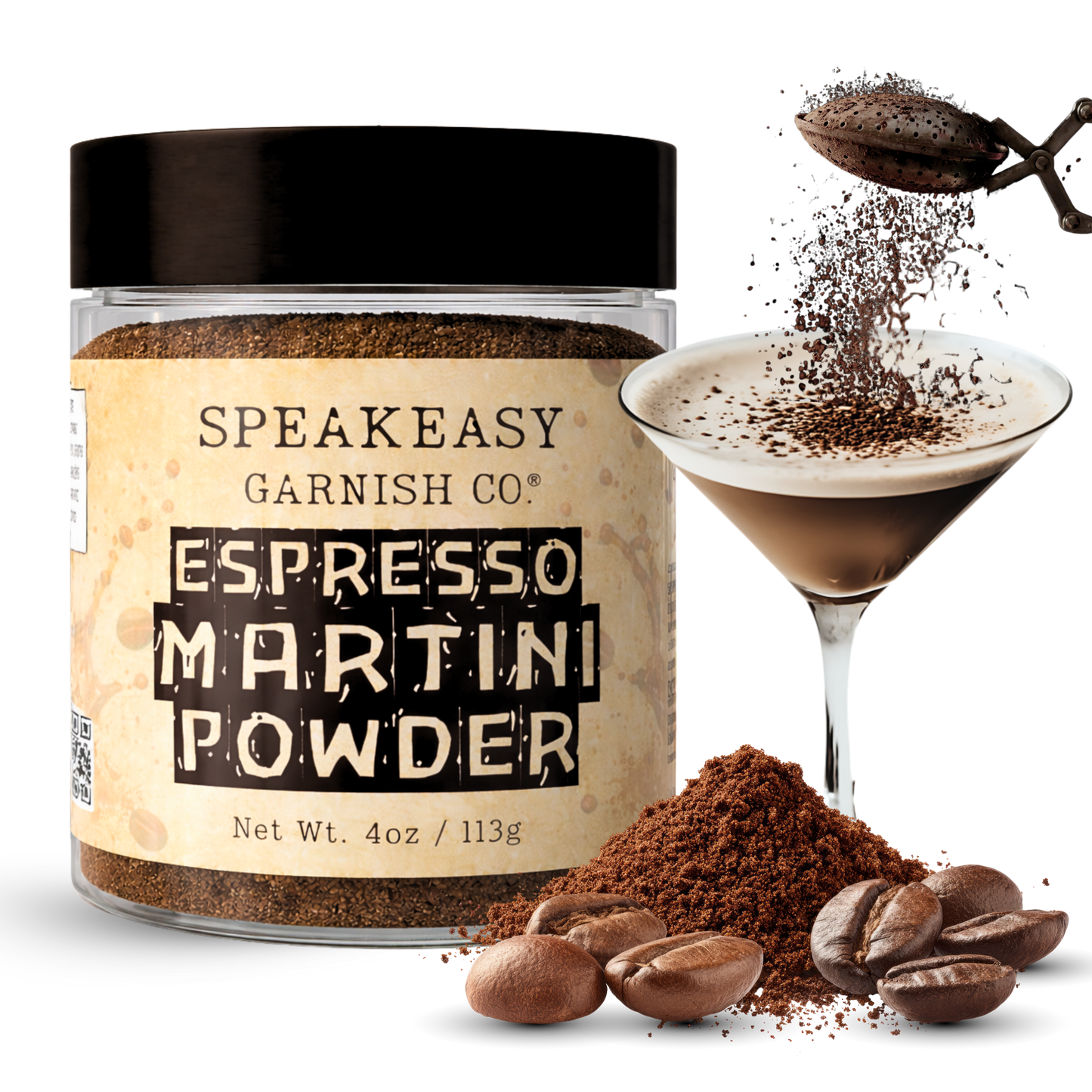 Speakeasy Garnish Co. Espresso Martini Powder – 4oz Jar