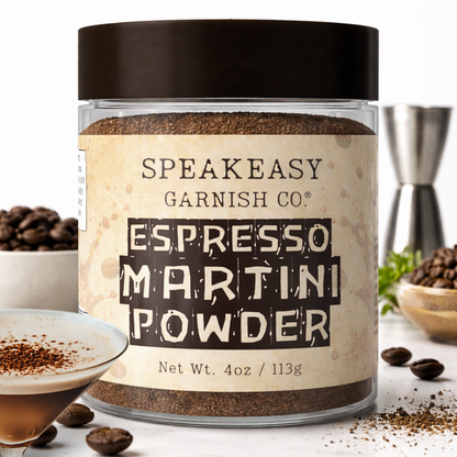 Speakeasy Garnish Co. Espresso Martini Powder – 4oz Jar