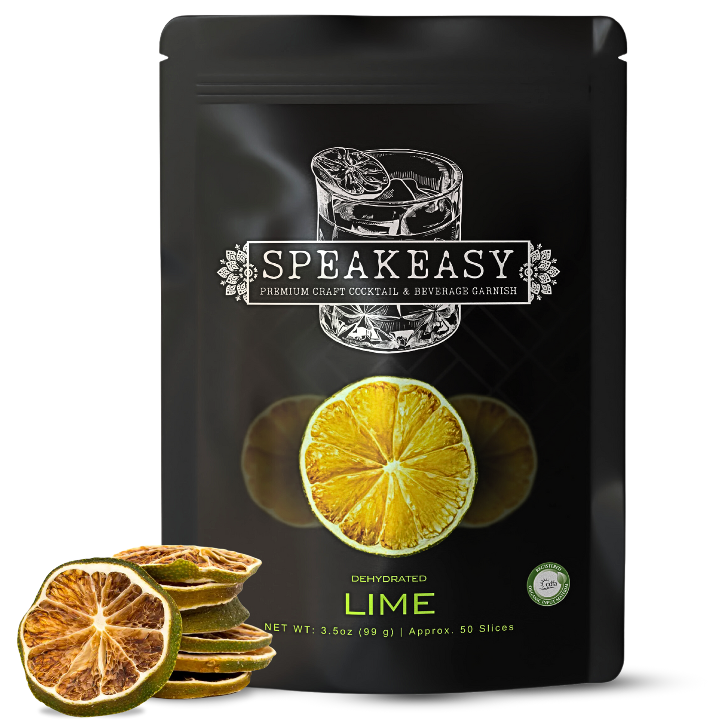 Dehydrated Lime Garnish Slices 3.5oz (Approx. 50 Slices)