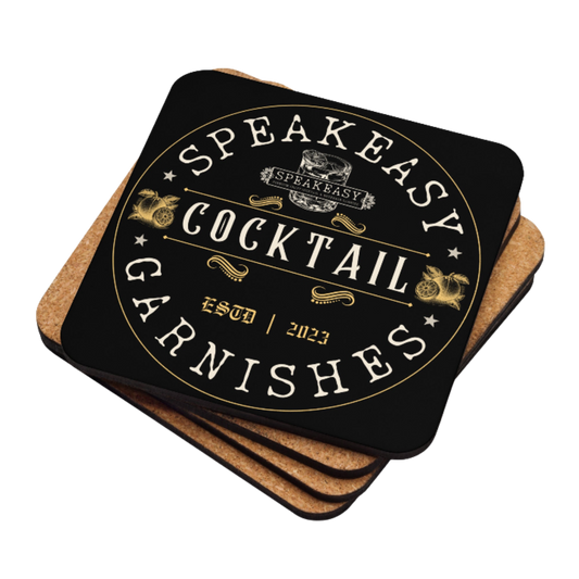 Speakeasy Cocktail Garnishes Cork-back coaster (Single Item)