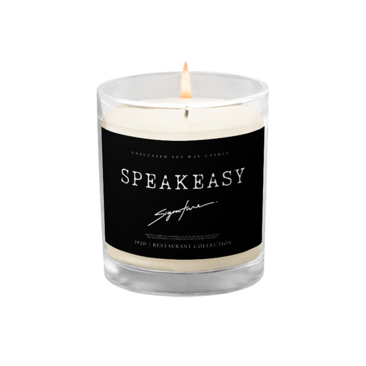 Speakeasy Signature Restaurant Table Candle (Unscented)