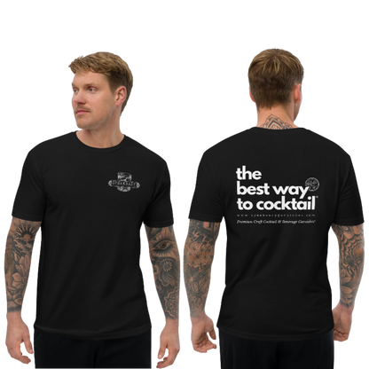 Speakeasy Short Sleeve Black T-shirt (The Best Way to Cocktail)