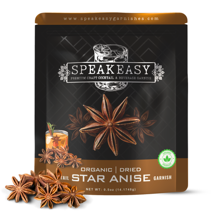 Speakeasy Premium Dried Star Anise Garnish — 0.5oz