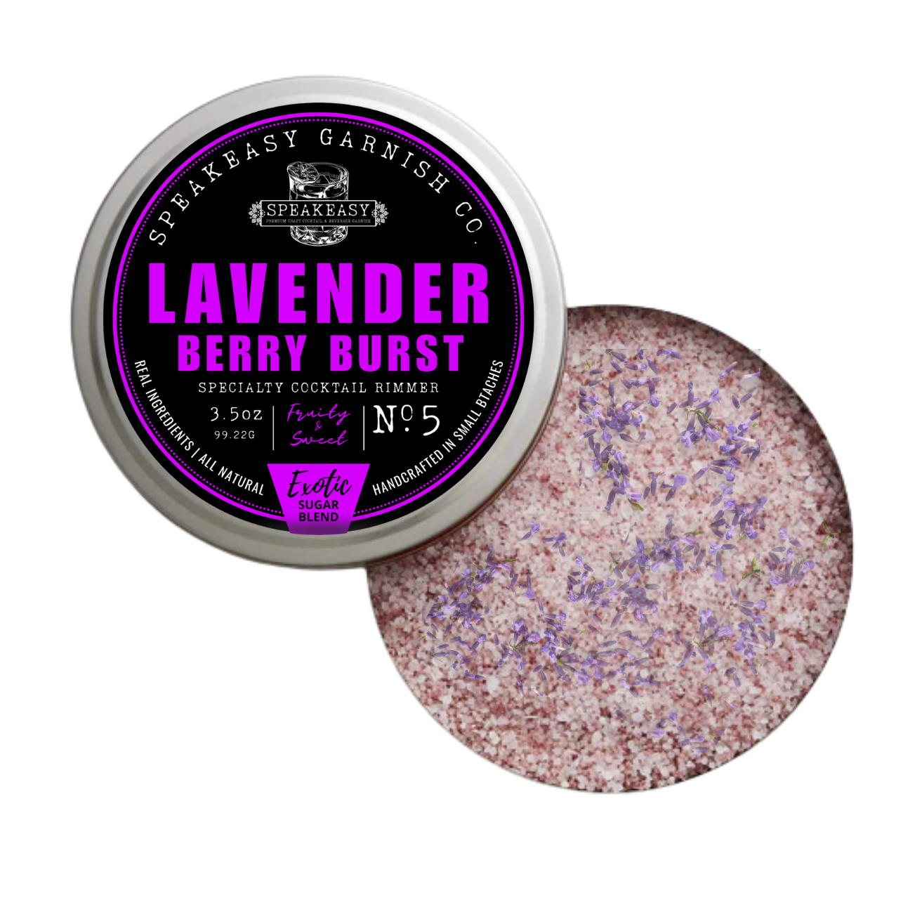 Speakeasy Lavender Berry Burst Cocktail Rimmer (Sugar)