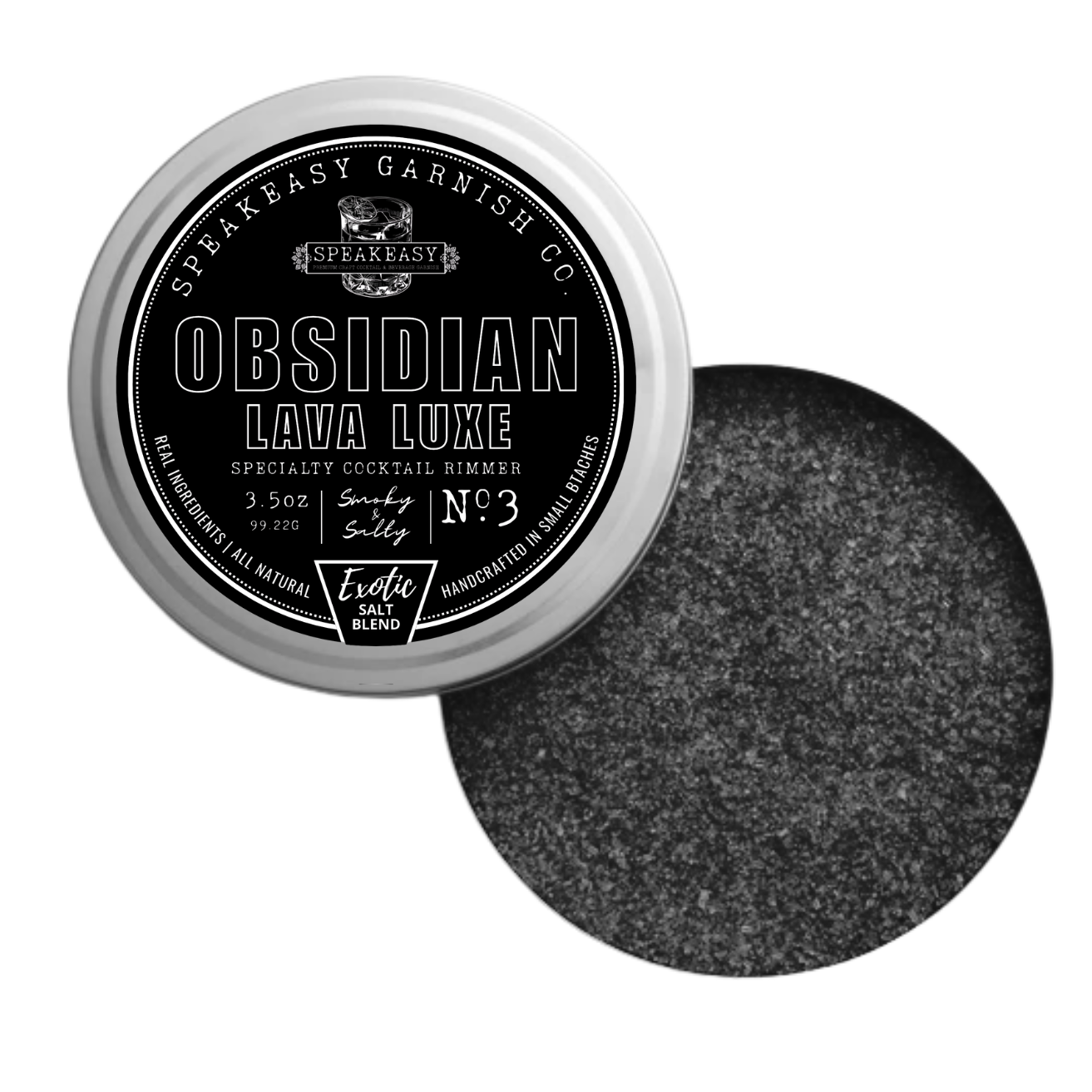 Speakeasy Obsidian Lava Luxe Cocktail Rimmer (Black Salt)