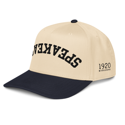 Speakeasy Off White & Black 5 panel Upside Down cap