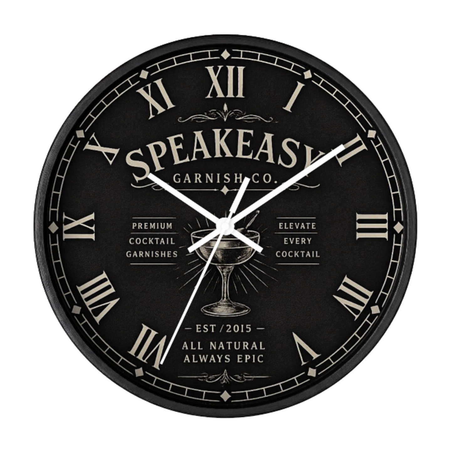 Speakeasy Garnish Co. Wall Clock