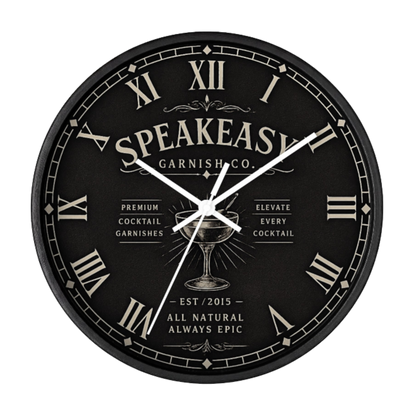 Speakeasy Garnish Co. Wall Clock