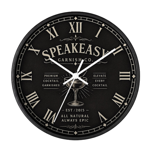 Speakeasy Garnish Co. Wall Clock