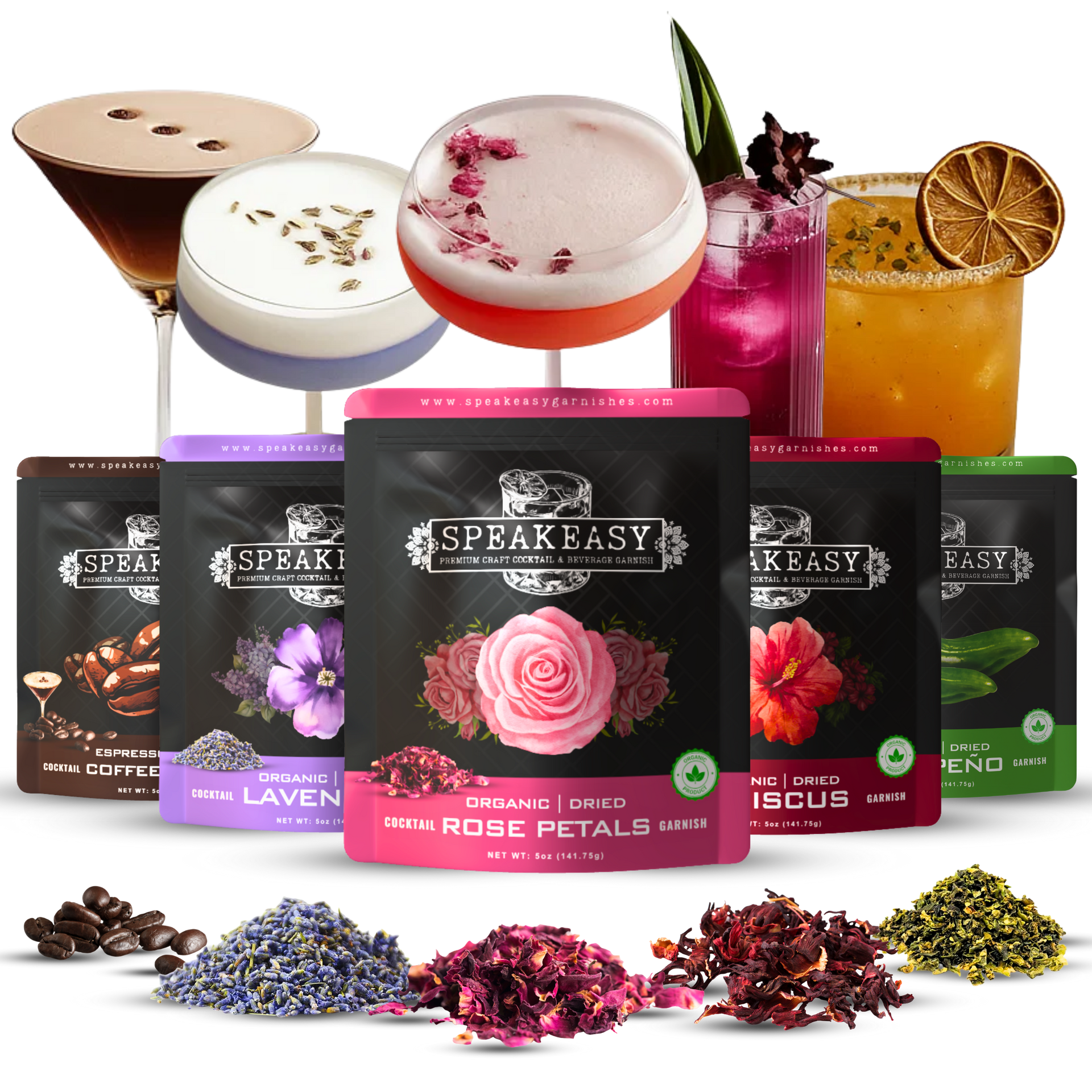 Speakeasy Cocktail Botanicals Variety Pack (5-Pack) | Premium