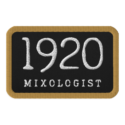 1920 Mixologist Black & Gold Embroidered Patch
