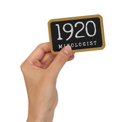 1920 Mixologist Black & Gold Embroidered Patch