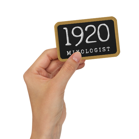 1920 Mixologist Black & Gold Embroidered Patch