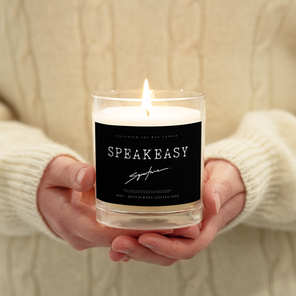 Speakeasy Signature Restaurant Table Candle (Unscented)