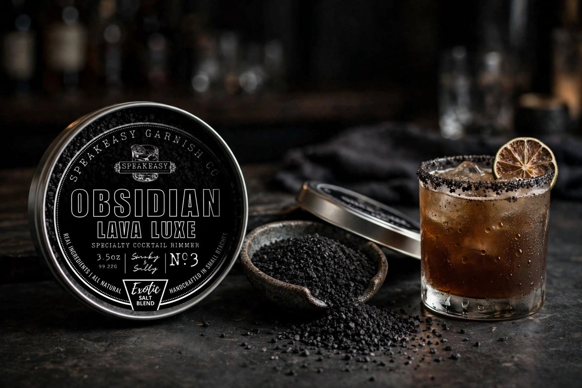 Speakeasy Obsidian Lava Luxe Cocktail Rimmer (Black Salt)