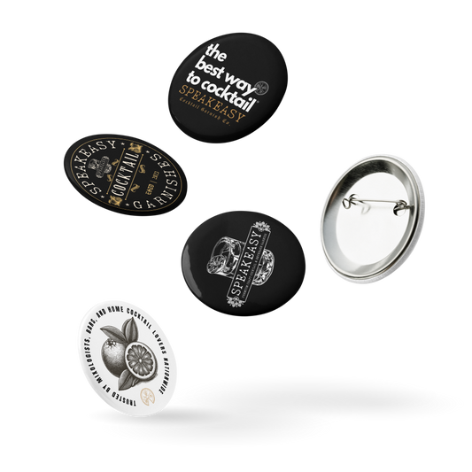 Speakeasy Garnish Co. Pin Buttons (Set of 5)