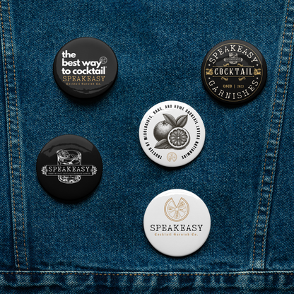 Speakeasy Garnish Co. Pin Buttons (Set of 5)