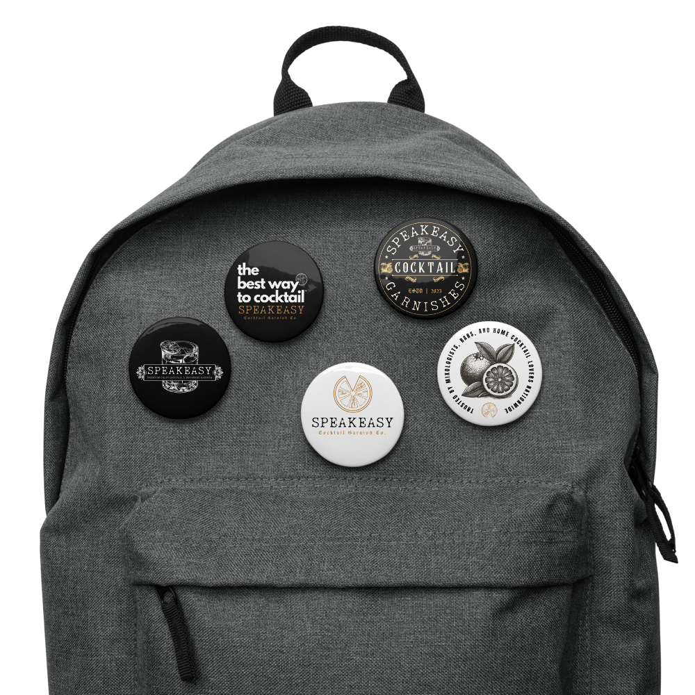 Speakeasy Garnish Co. Pin Buttons (Set of 5)