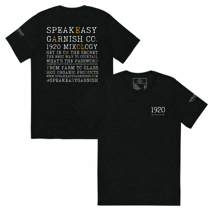 Speakeasy Short Sleeve Black T-Shirt — “What’s The Password”
